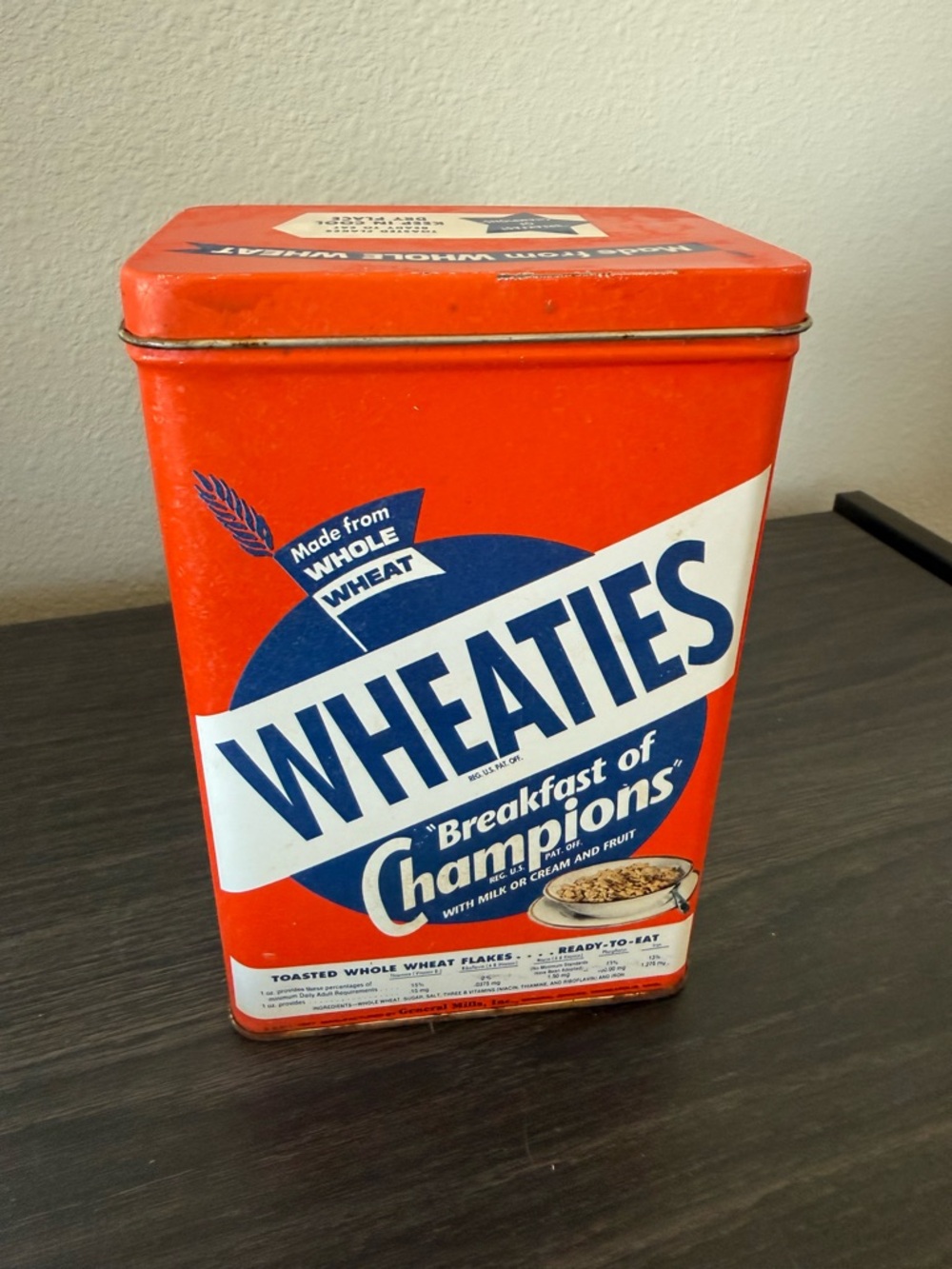 VINTAGE Wheaties Tin Box Breakfast of Champions 1993 Cereal Tin - Picture 3 of 10